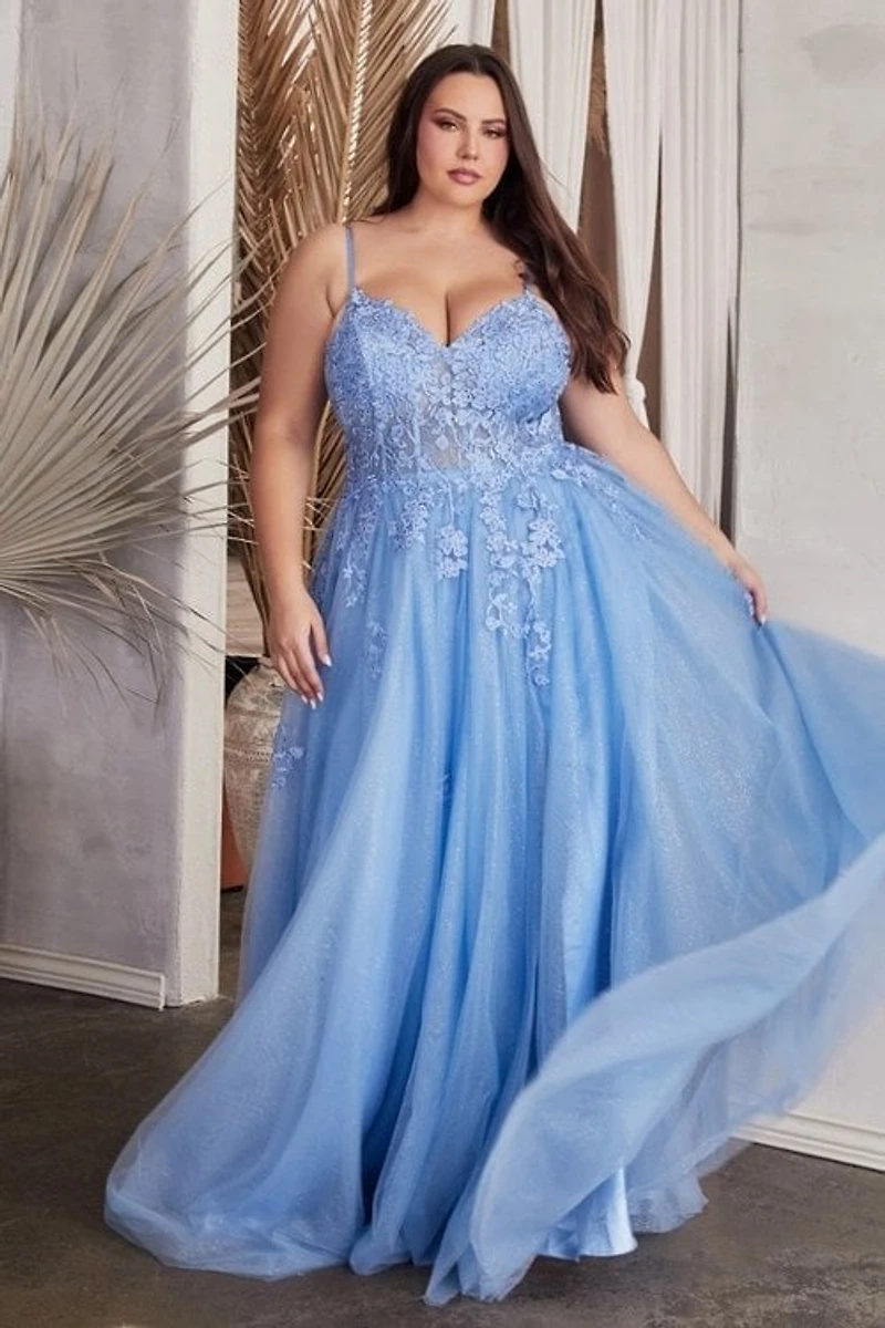 A-LINE LACE & TULLE GOWN