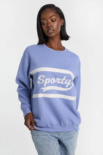 Sweatshirt à col ras du cou surdimensionné