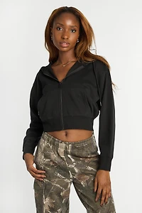 Zip-Up Midi Hoodie