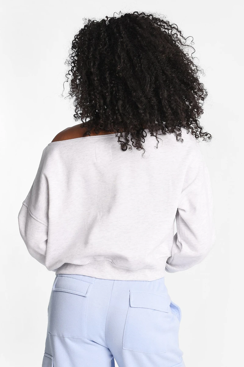 Sweatshirt à épaules dénudées