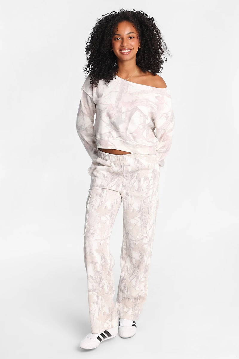 Sweatshirt à épaules dénudées