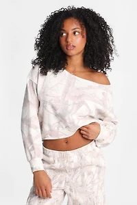 Sweatshirt à épaules dénudées