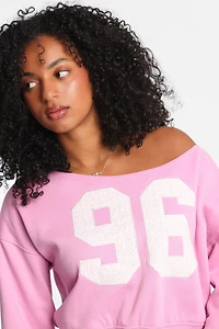 Sweatshirt à épaules dénudées