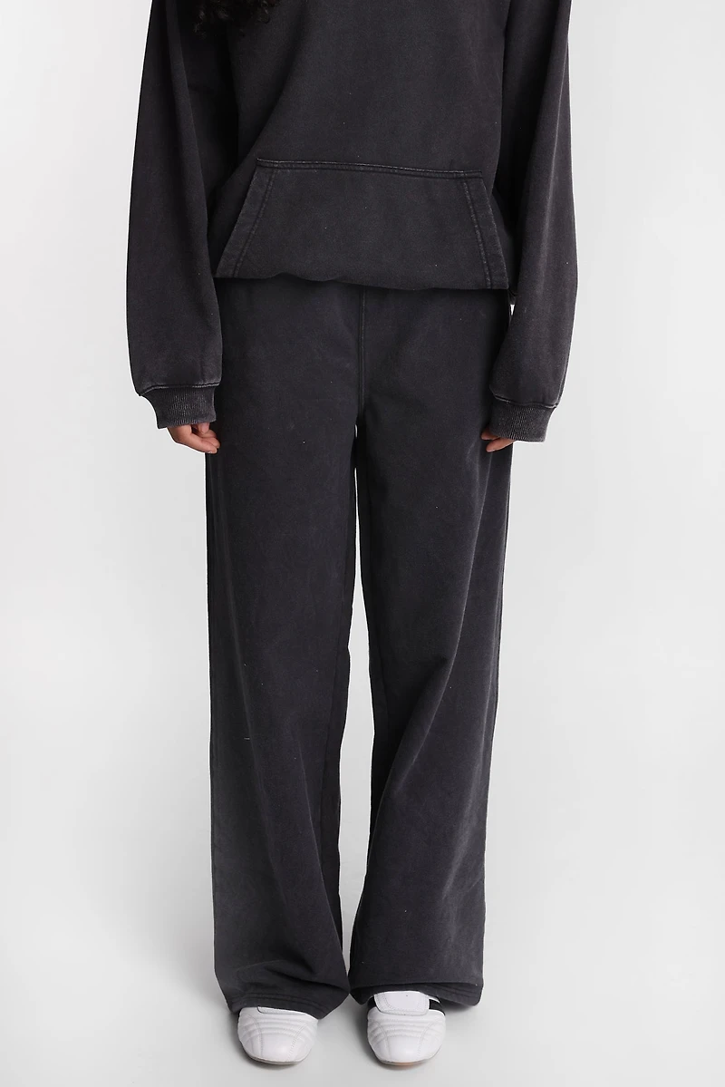 Washed Wide-Leg Sweatpants