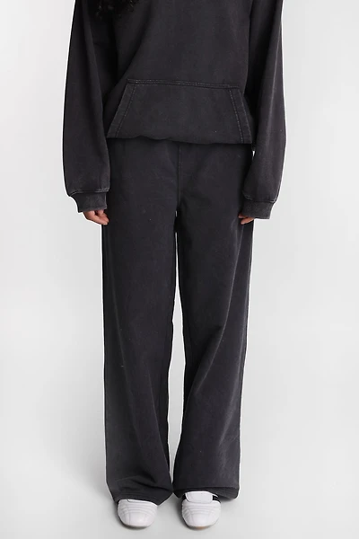 Pantalon de survêtement délavé à jambe large