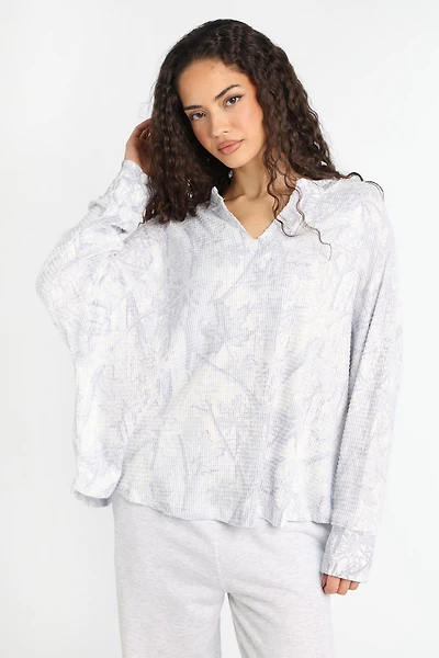 Everyday Waffle Knit Long Sleeve Top