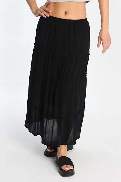 Tiered Maxi Skirt