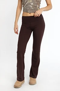 Legging évasé en molleton brossé super doux