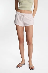 Micro short en molleton taille basse