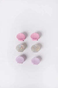 6-Pack Seashell Claw Hair Clips