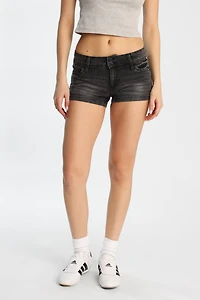 Low Rise Mini Denim Shorts