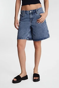 Short en jean taille basse