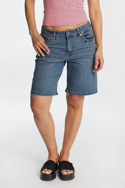 Short en jean taille haute