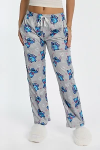 Pantalon de pyjama en velours coeur Stitch