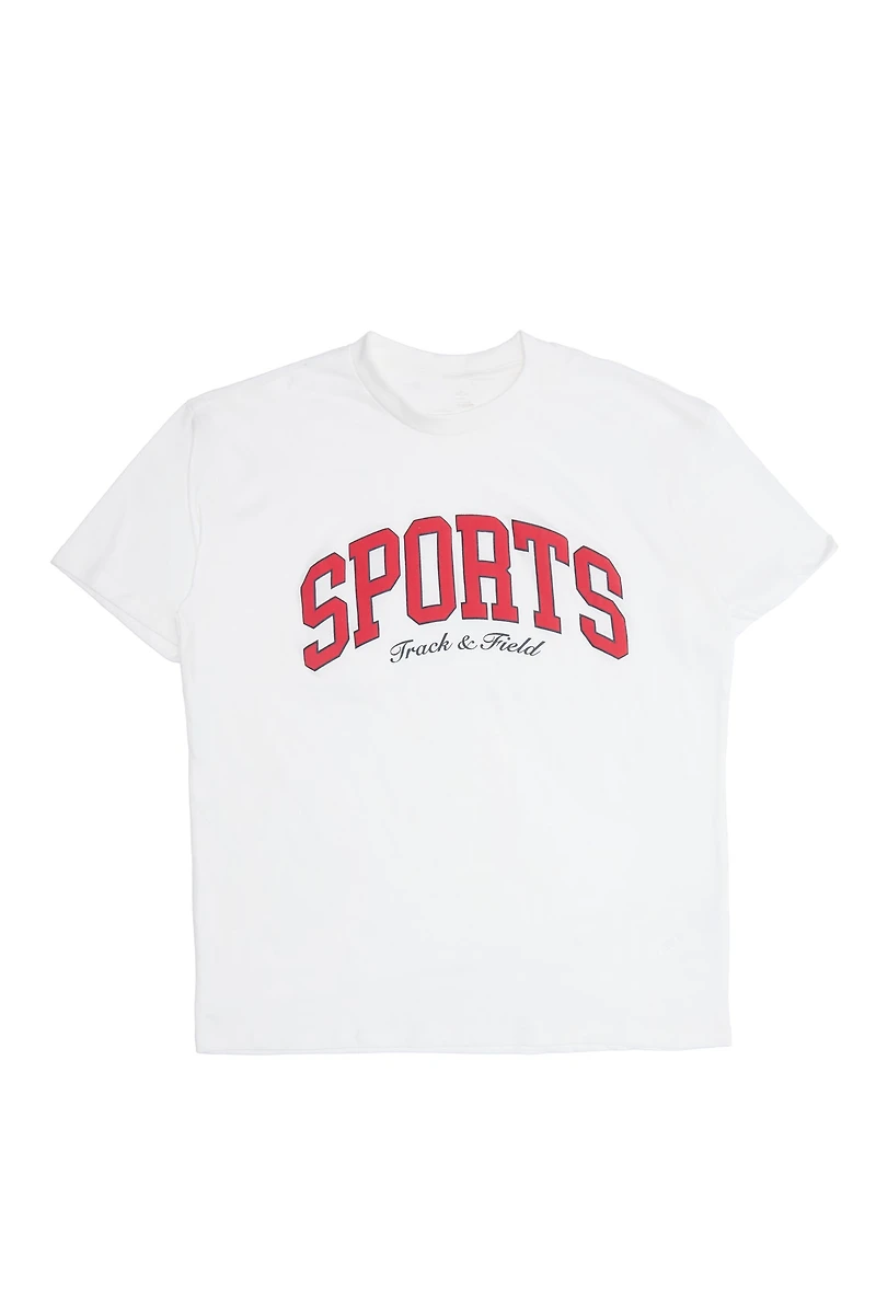 Womens Sports Track & Field Relaxed Graphic Tee