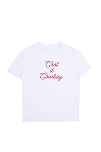 T-shirt coupe boyfriend imprimé Cool It Cowboy femme