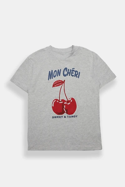 Mon Chéri Cherry Graphic Boyfriend Tee