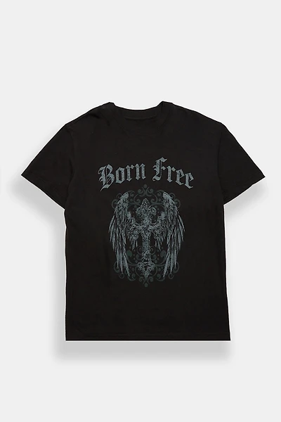 T-shirt coupe boyfriend imprimé Born Free