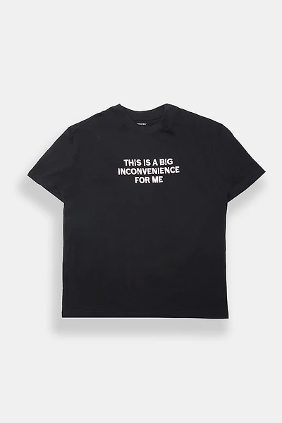 T-shirt boyfriend imprimé This Is A Big Inconvenience For Me