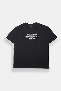 T-shirt boyfriend imprimé This Is A Big Inconvenience For Me