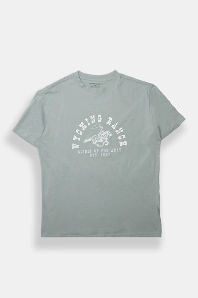 T-shirt boyfriend imprimé Wyoming Ranch