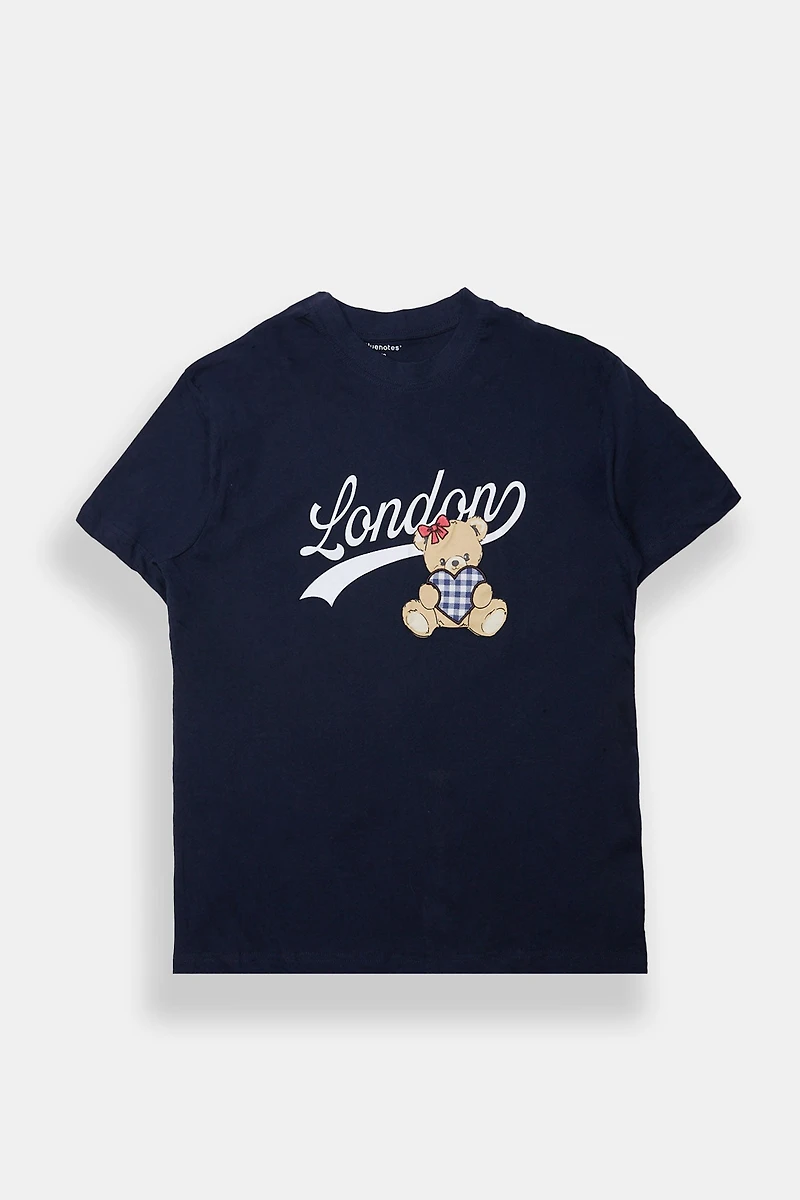 London Teddy Graphic Boyfriend Tee