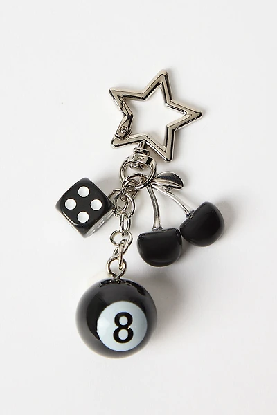 Good Luck Casino Metal Bag Charm