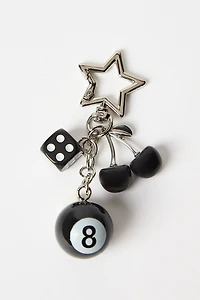 Good Luck Casino Metal Bag Charm