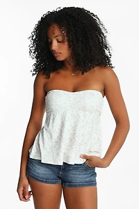 Haut babydoll en tricot pointelle