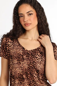 T-shirt décontracté à col en V