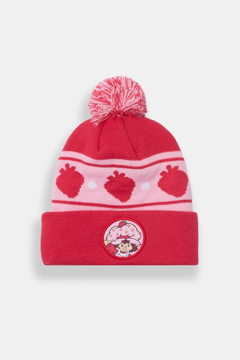 Tuque rayée à pompon Strawberry Shortcake