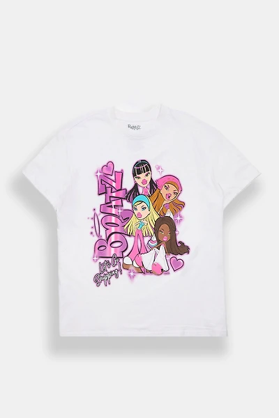 T-shirt coupe boyfriend imprimé Bratz Dolls