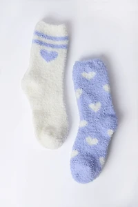 Soft Plush Printed Socks 2-Pack