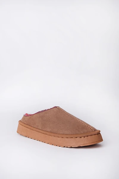 Womens Faux-Suede Slippers