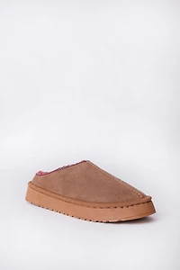 Womens Faux-Suede Slippers