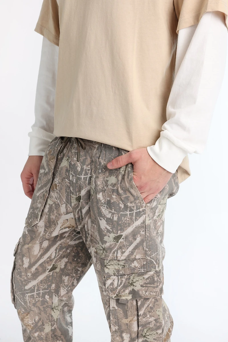 Relaxed Cargo Twill Jogger