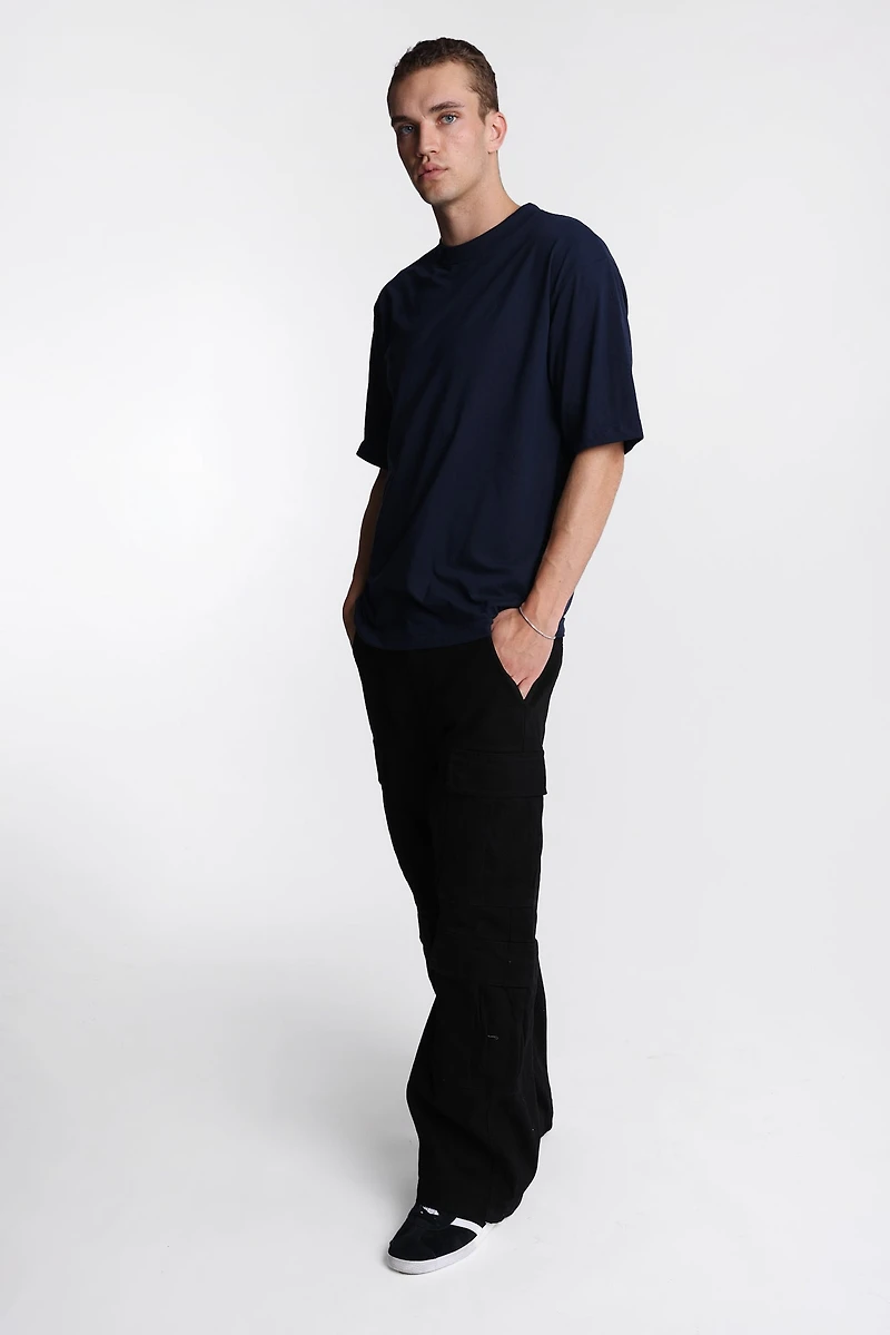 Pantalon cargo en sergé à 4 poches