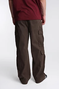 Pantalon cargo en sergé à 4 poches