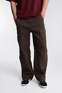 Pantalon cargo en sergé à 4 poches