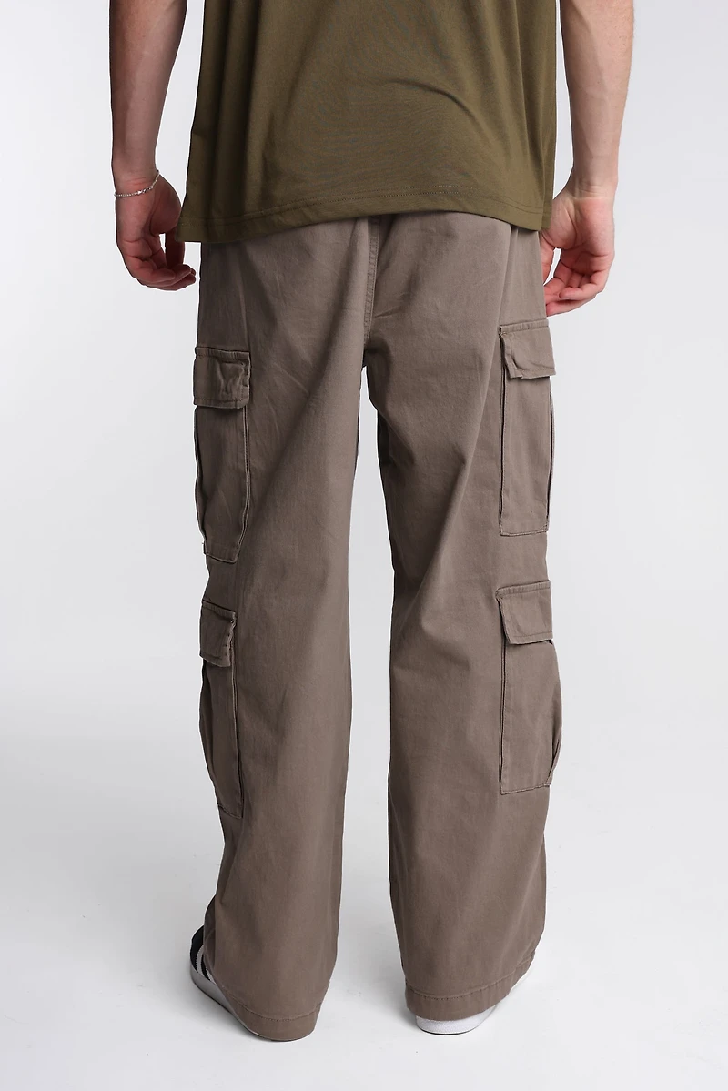 Pantalon cargo en sergé à 4 poches