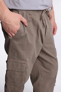 Pantalon cargo en sergé
