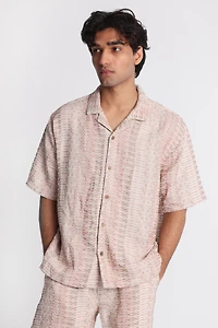 Chemise texturée boutonnée
