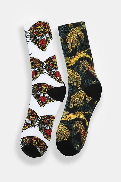 2 paires de chaussettes imprimées Ed Hardy homme