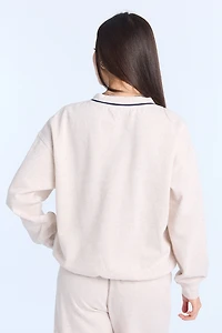 Graphic V-Neck Sweatshirt