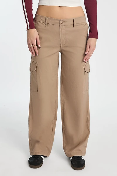Pantalon cargo ample taille haute