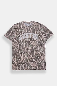 T-shirt coupe boyfriend camouflage arbres Austin Texas
