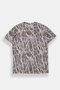 T-shirt coupe boyfriend camouflage arbres Unbothered