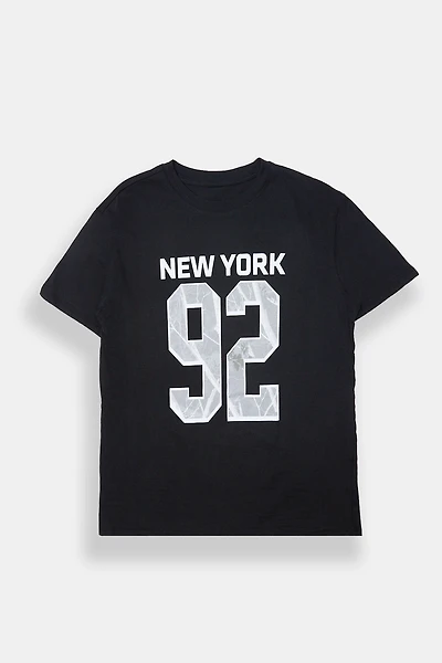 New York '92 Tree Camo Graphic Boyfriend Tee