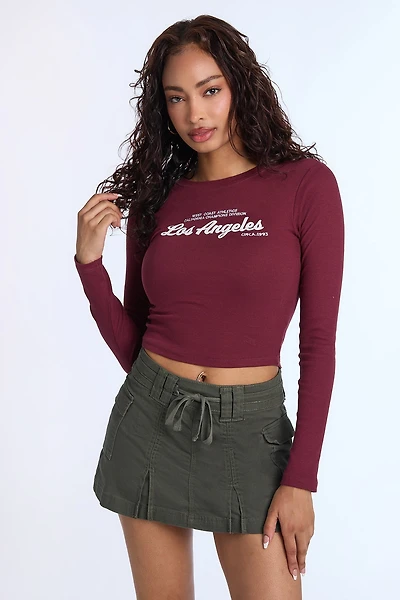 Los Angeles Graphic Long Sleeve Baby Tee