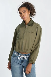 Twill Collared Workwear Jacket